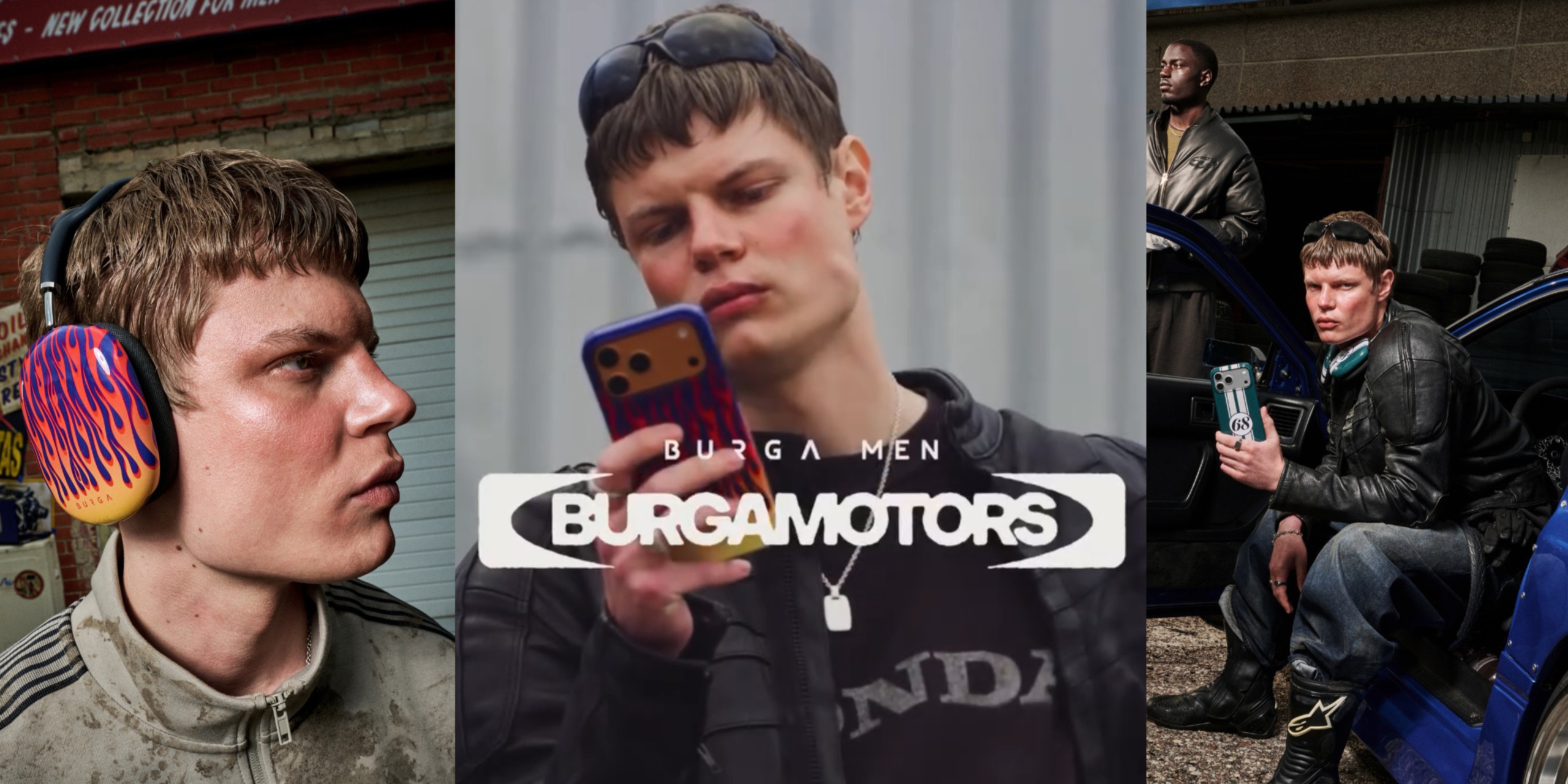 Anton Kundrus voor BURGA MEN - Edgy model ontmoet tech-accessoires