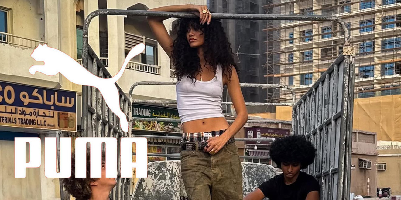 Char Goodrick voor de Puma Middle East campagne
